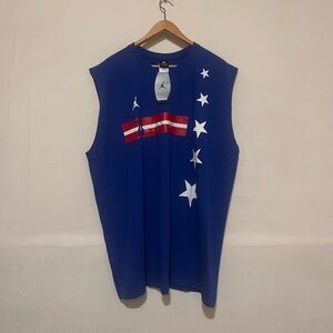 Vintage Nike Air Jordan Sleeveless Shirt Tank Top Men’s XXXL 2004 Rare Blue Y2K